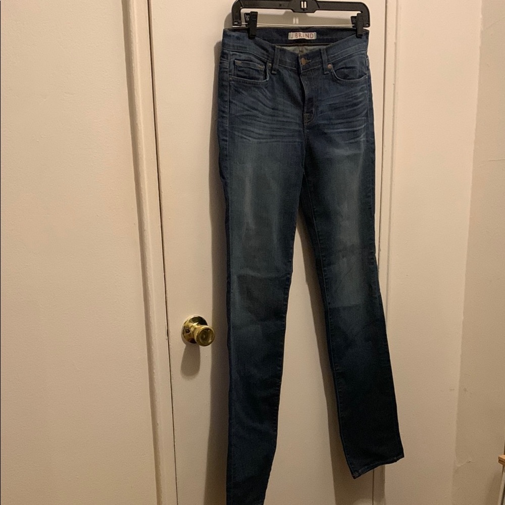 J brand cigarette leg mid blue denim